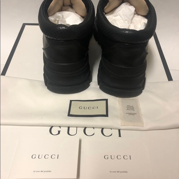 GUCCI FLASHTREK HIKING LOW TOP BOOTS SNEAKER OVERSIZED G9 WOMEN BLACK - Picture 7 of 7